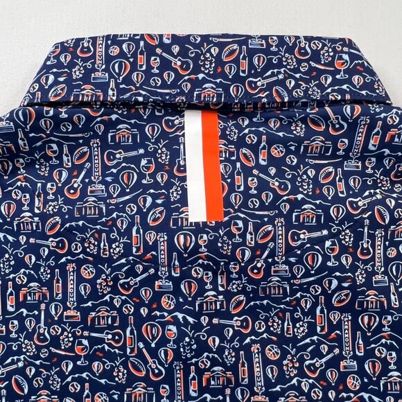 Rhoback The C'Ville Paramount Performance Polo Shirt in Admiral Navy Size Large - Picture 11 of 11